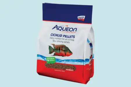 Aqueon Cichlid Slow Sinking Fish Food Pellets, Medium Size photo